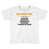 November Girl Hated By Many Toddler T-shirt
