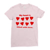 my heart is filled with love Ladies Fitted T-Shirt