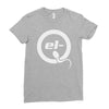 el q white logo Ladies Fitted T-Shirt
