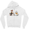 the owl and the weasel Zipper Hoodie