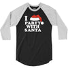 I Love Party With Santa 3/4 Sleeve Shirt