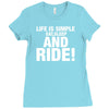 Eat Sleep Ride Ladies Fitted T-Shirt