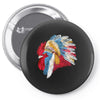 chief many feathers Pin-back button