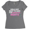 girls just want to have fundamental rights Women's Triblend Scoop T-shirt
