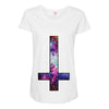 inverted galaxy cross funny  religion banter space fashion new Maternity Scoop Neck T-shirt