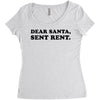 dear santa sent rent Women's Triblend Scoop T-shirt