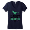 Daddysaurus Women's V-Neck T-Shirt