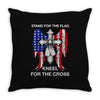 stand for the flag kneel for the cross Throw Pillow