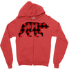 papa christmas bear Zipper Hoodie