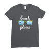 Beach Please Ladies Fitted T-Shirt