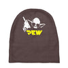 pew yoda wars funny Baby Beanies