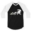 alien evolution   mens funny 3/4 Sleeve Shirt