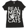 real men love cats Ladies Fitted T-Shirt