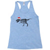 t rex skeleton santa claus Racerback Tank
