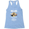 predator movie dillon licensed adult Racerback Tank