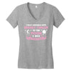 I Love Someone with Breast Cancer to The Moon and Back to Infinity Women's V-Neck T-Shirt