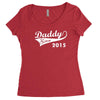daddy since 2015   mens funny Women's Triblend Scoop T-shirt