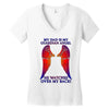 my dad is my angel Women's V-Neck T-Shirt