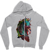 zombie horse new Zipper Hoodie