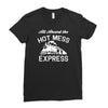 all aboard hot mess express train Ladies Fitted T-Shirt