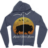 roam sweet roam slouchy Zipper Hoodie