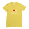 i love my bichonpoo Ladies Fitted T-Shirt