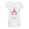 birthday unicorn family series birthday girl Maternity Scoop Neck T-shirt