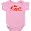 my zombie killing t shirt Baby Onesie