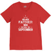 The Best Father Was Born In September V-Neck Tee