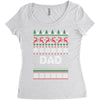 ugly christmas dad Women's Triblend Scoop T-shirt
