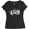 4x4 truck cross bone skull Women's Triblend Scoop T-shirt