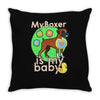 my boxer is my baby1 Throw Pillow