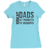 great dad get promoted to granpas Ladies Fitted T-Shirt