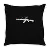 banksy style ak47 art   funny Throw Pillow