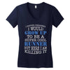 i never dreamed i would grow up to be a super cool runner but here i a Women's V-Neck T-Shirt