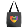 Rainbow Equality Heart Tote Bags