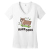 hard corg Women's V-Neck T-Shirt
