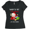 baby 1st christmas Women's Triblend Scoop T-shirt