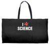 i love science Weekender Totes