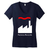 factory records Women's V-Neck T-Shirt