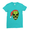 santa clous skeleton Ladies Fitted T-Shirt
