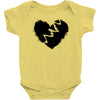 broken heart xxx black Baby Bodysuit