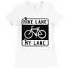 bike lane Ladies Fitted T-Shirt