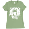 lion head roaring Ladies Fitted T-Shirt