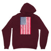 t-rex vintage american flag Unisex Hoodie