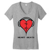 heart beats Women's V-Neck T-Shirt