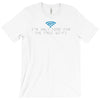 i'm only here for the wifi internet   coffee cafe web geeky tech guy t T-Shirt