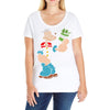 popeye spinach retro mens funny Ladies Curvy T-Shirt