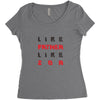 LIKE FATHER LIKE SON Women's Triblend Scoop T-shirt