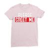 greet me Ladies Fitted T-Shirt